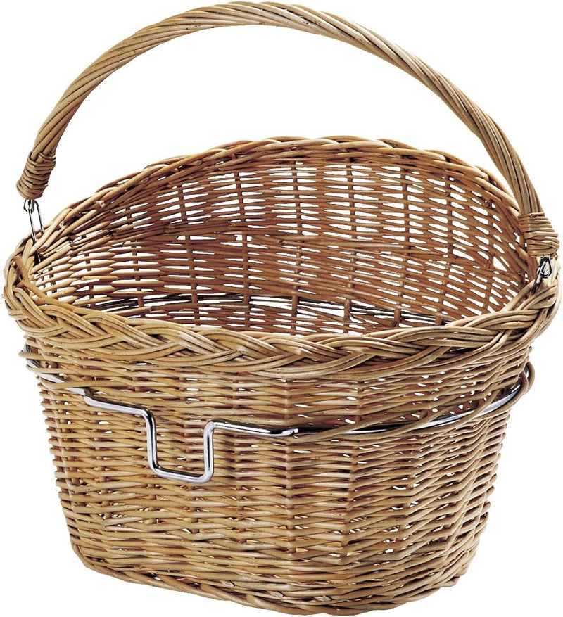 KLICKfix Farradtasche Weidenkorb Lenkerkorb, Beige, 30 x 40 x 31 cm Single, Single