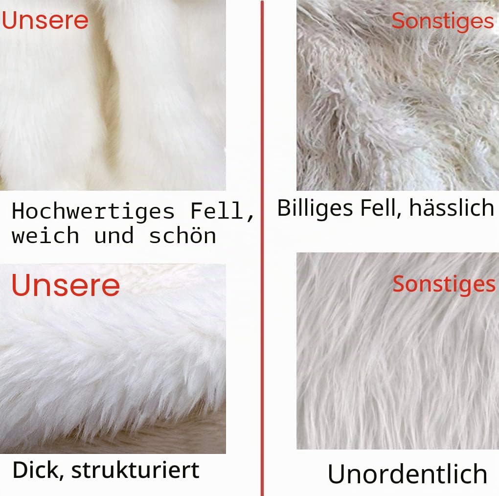 Weihnachtsbaum Röcke, Plüsch Weihnachtsbaumdecke Weihnachtsbaum Rock Rund Weiss Kunstpelz Baum Basis
