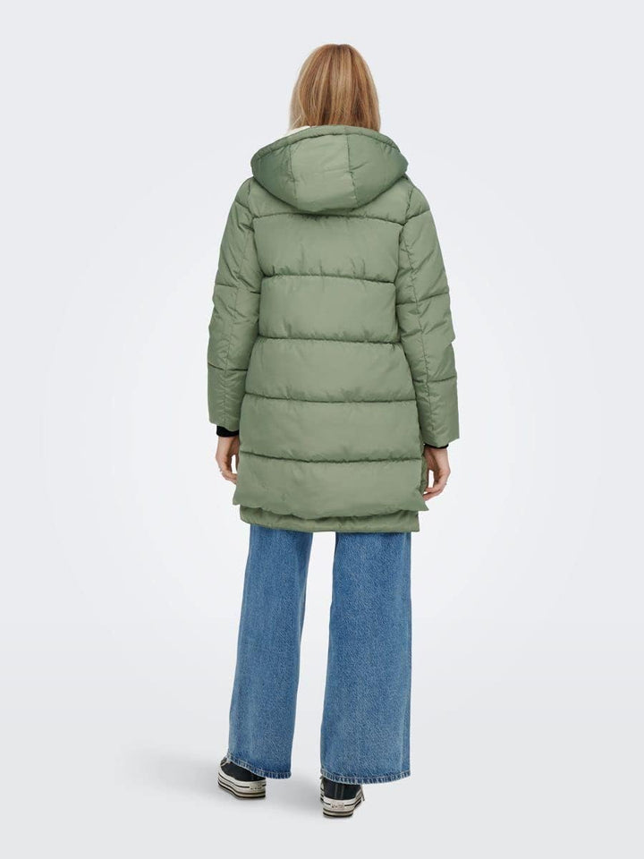 ONLY Damen Onlnora Long Puffer Coat Cc Otw Jacke M Sea Spray, M Sea Spray