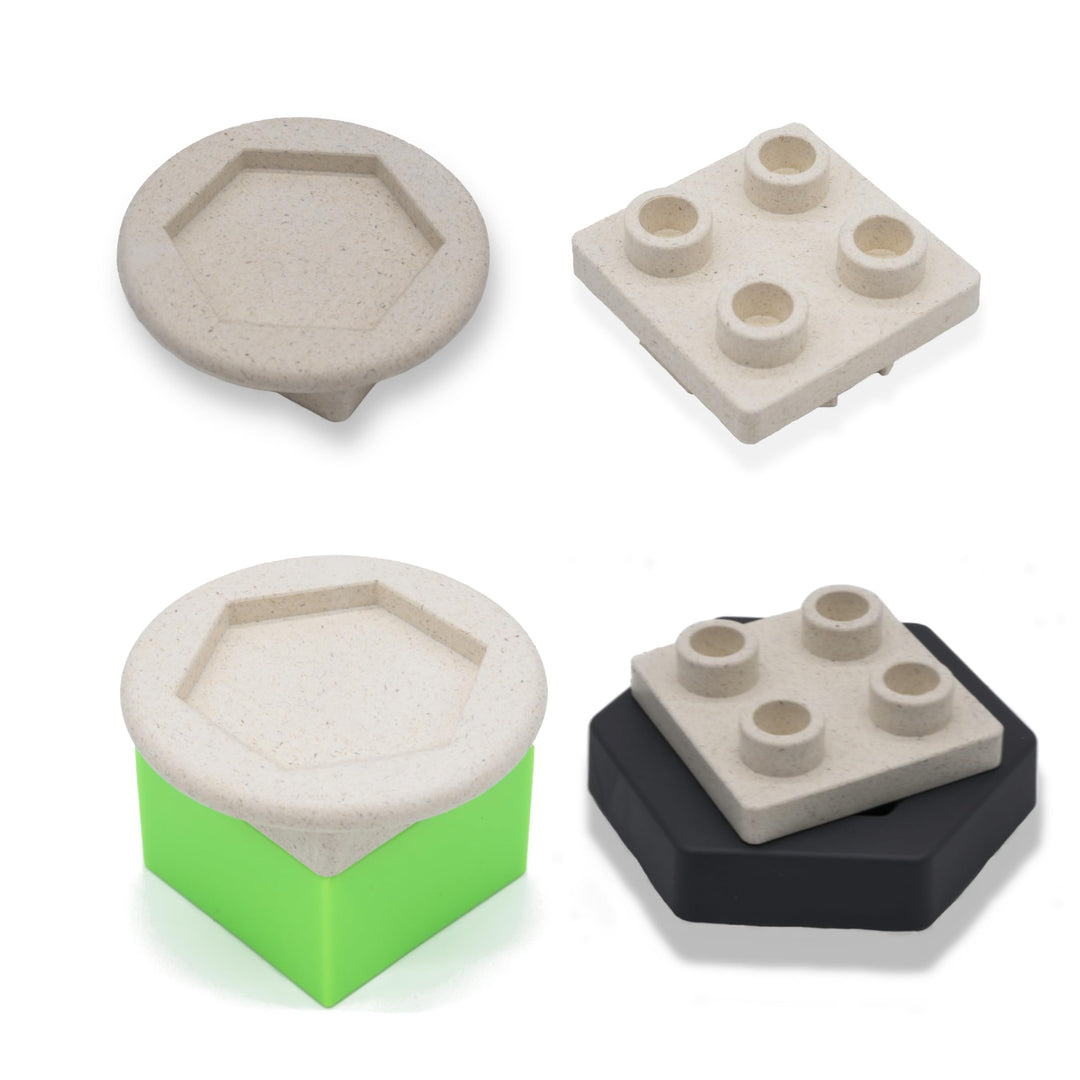Kumetic Adapter Stein Set 20 Paare passend für GraviTrax Kugelbahn & Duplo® - schnell und stabil Tür