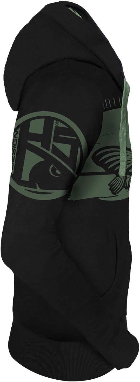 HOTSPOT DESIGN Hoodie Zander, L, Schwarz, mit Tarndetail, 010301203