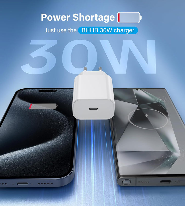 30W USB C Ladegerät, USB C Adapter, PD 3.0 i-Phone Schnellladegerät Netzteil, Ladestecker Power Stec