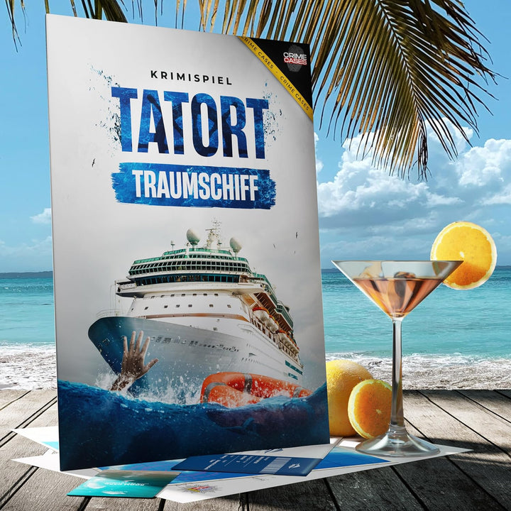 Krimispiel für Erwachsene: Tatort Traumschiff I Mordfall lösen Spiel für 1-6 Personen ab 14 Jahren I