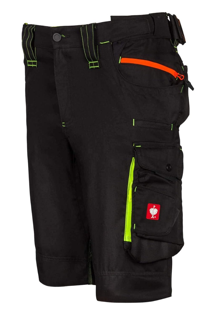 Engelbert Strauss 65513 SHORTS e.s.motion 2020 - sportlich Arbeitshose, schwarz/gelb, Grösse 48 48 S