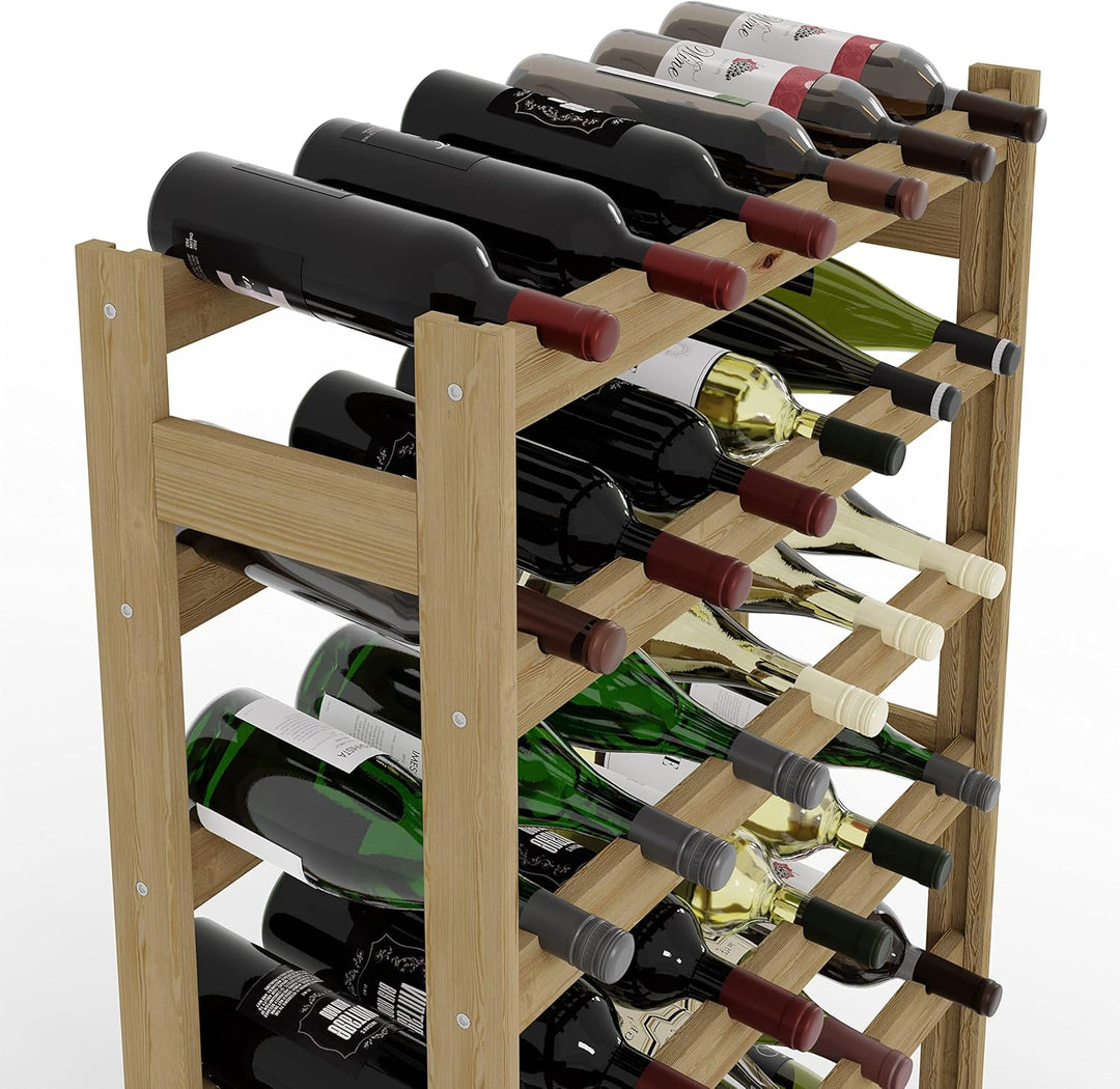 Lenmar, Weinregal aus Holz für Flaschen, Natur, RW-1, Wein, Flaschenregal, Kellerregal, Regale, Flas