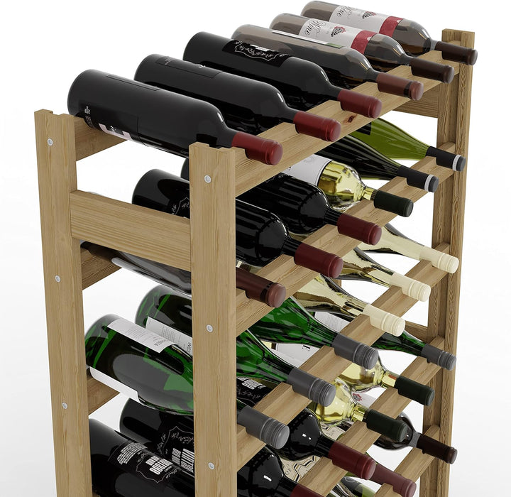 Lenmar, Weinregal aus Holz für Flaschen, Natur, RW-1, Wein, Flaschenregal, Kellerregal, Regale, Flas
