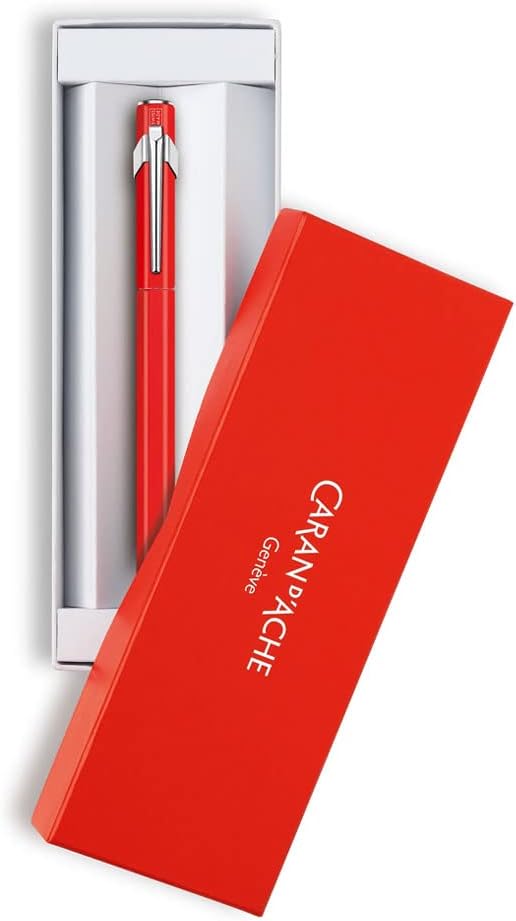 Caran d'Ache Metall- Füllfederhalter 849 rot matt Feder F