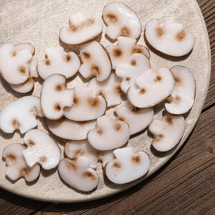 Deco Woerner Deko-Champignon-Scheiben Dummy Fake Lebensmittel Attrappen braune Pilze 12 Stück