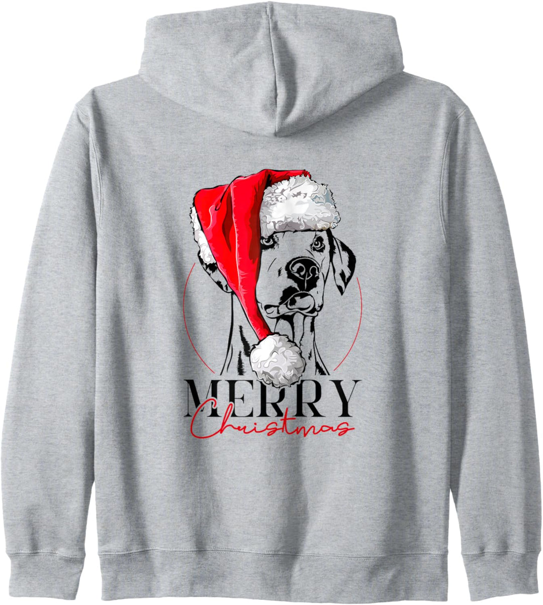 Lustiger Santa Dalmatiner Merry Christmas Weihnachten Hunde Kapuzenjacke