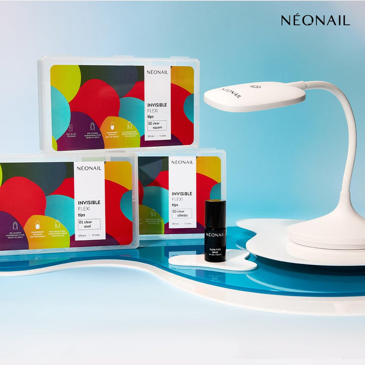 NEONAIL Flexible Nageltips 01 Clear Oval - Press On Nails - Nägel zum Aufkleben - Nail Tips - Tips f