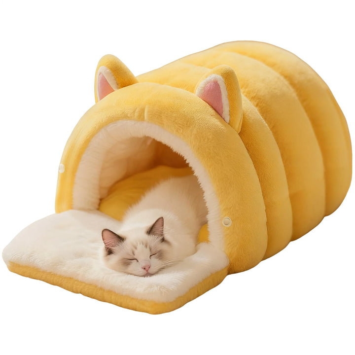 Katzenhöhle Katzen,Kleines Hundekuppelbett Faltbare Katzenbett,waschbares Winter Katzenbett Katzenze