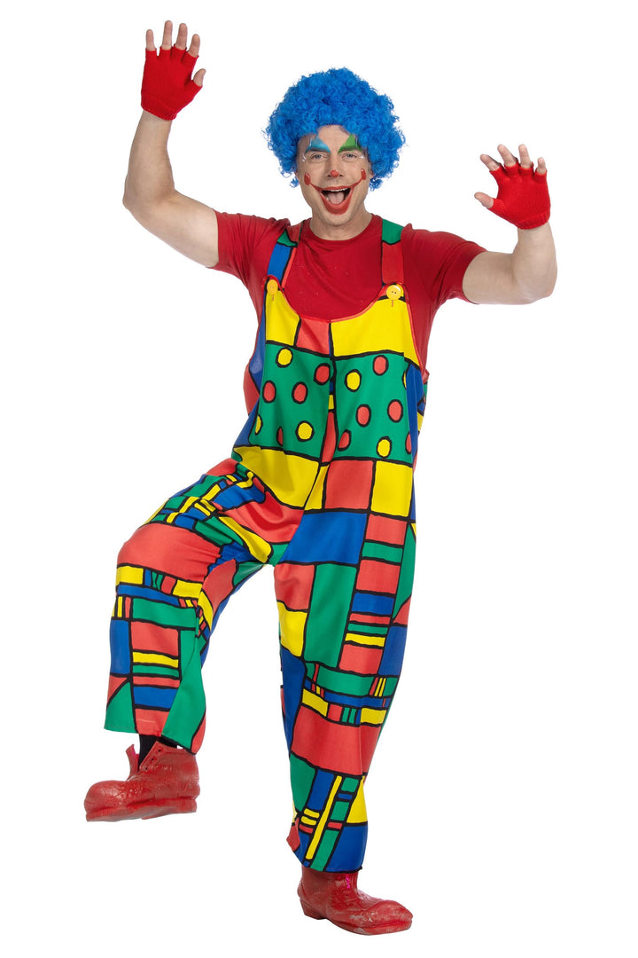 Herren-Kostüm Clown-Latzhose, Gr. 54-56 56 Bunt, 56 Bunt