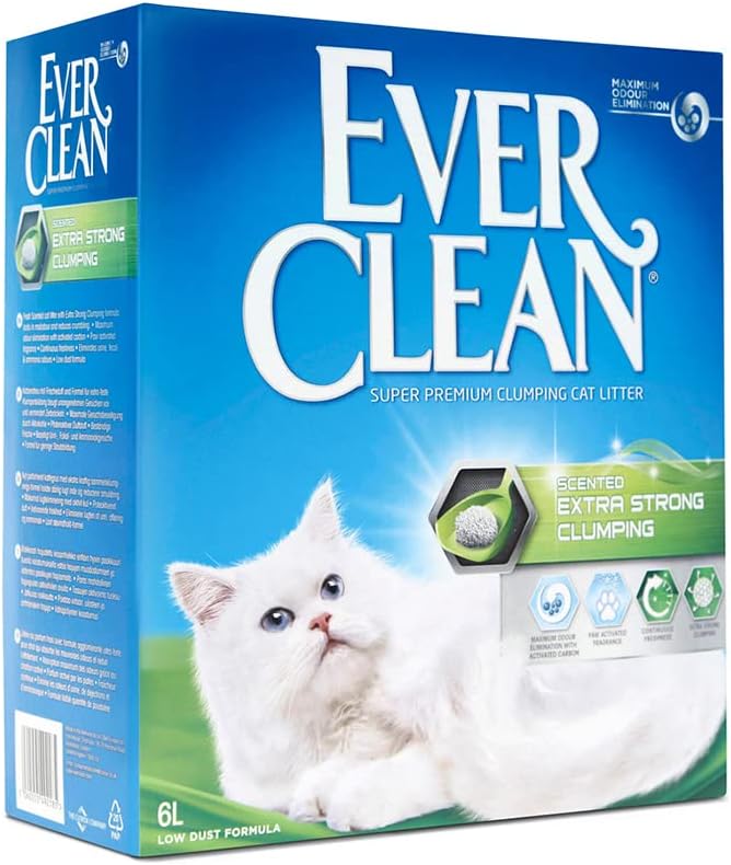 Ever Clean Katzenstreu, mit Duft, verklumpt, Stärke Extra Strong, 6 l