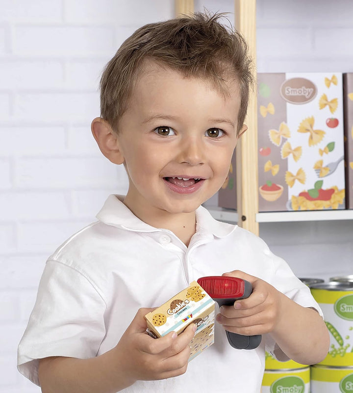 Smoby - elektronische Supermarktkasse - Spielkasse mit Taschenrechnerfunktion, Licht- und Soundgeräu
