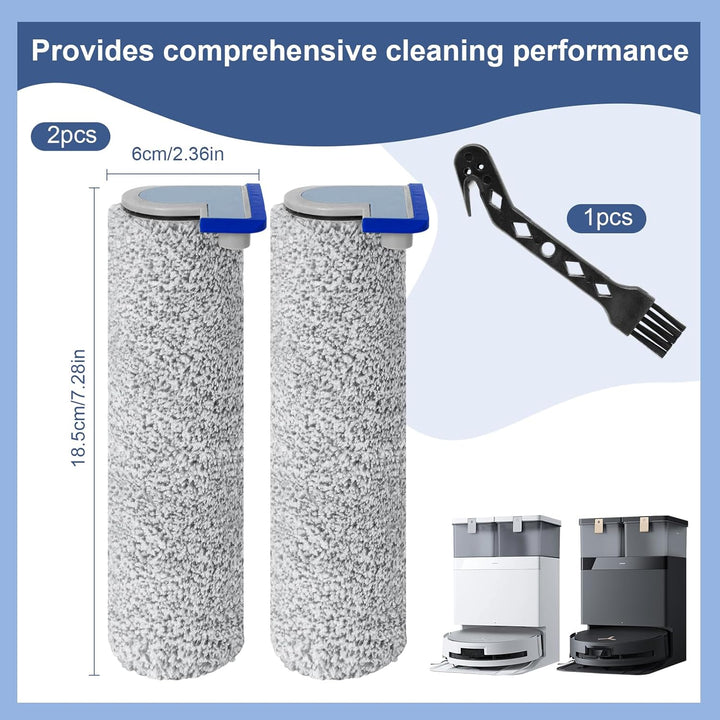 Bürstenrolle Ersatzteile für Ecovacs Deebot X8 Pro Omni / x8 Omni Roboter Staubsauger Zubehör, 2 Wis