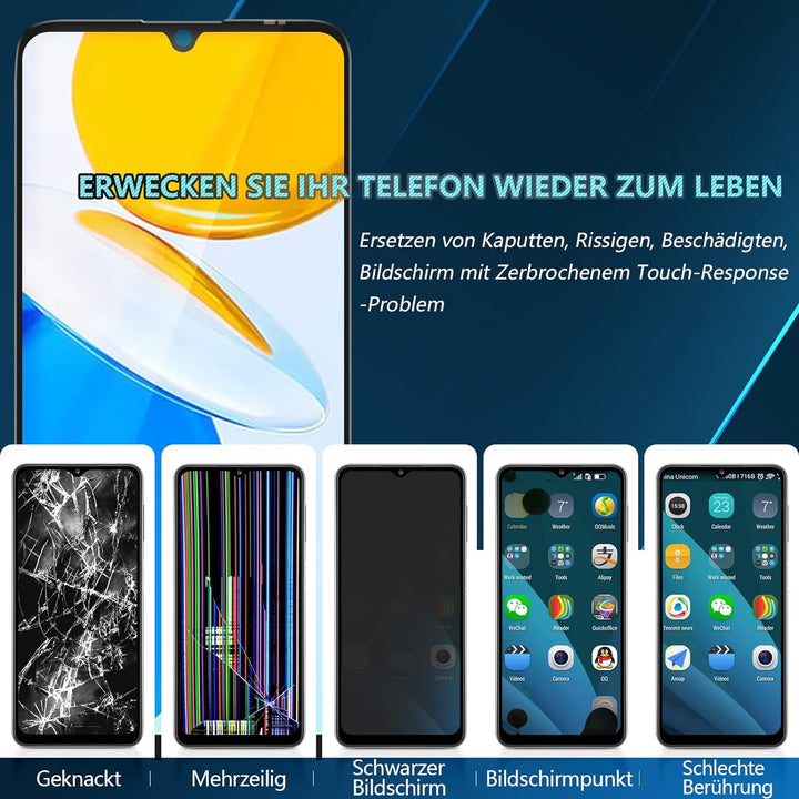 RongZy Kompatibel mit Honor X7 2022 CMA-LX1 Ersatz Bildschirm LCD Display und Touchscreen-Digitizer