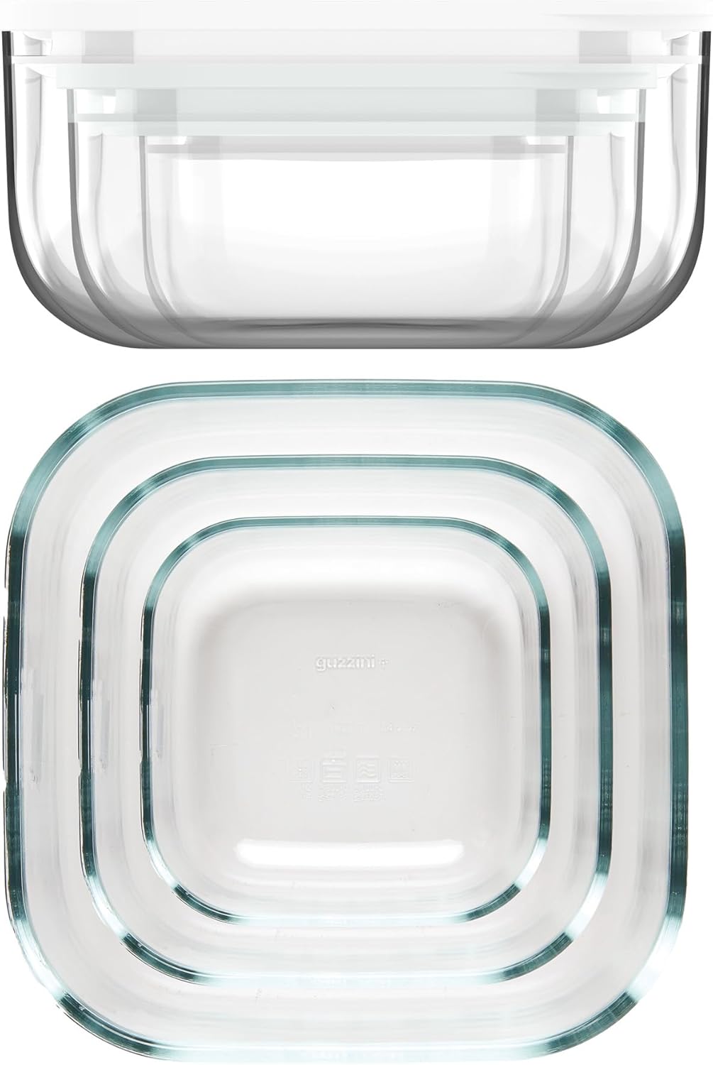 Guzzini - Kitchen Active Design, STORE&MORE GLASS, Dicht schliessender Glasbehälter für Kühlschrank/