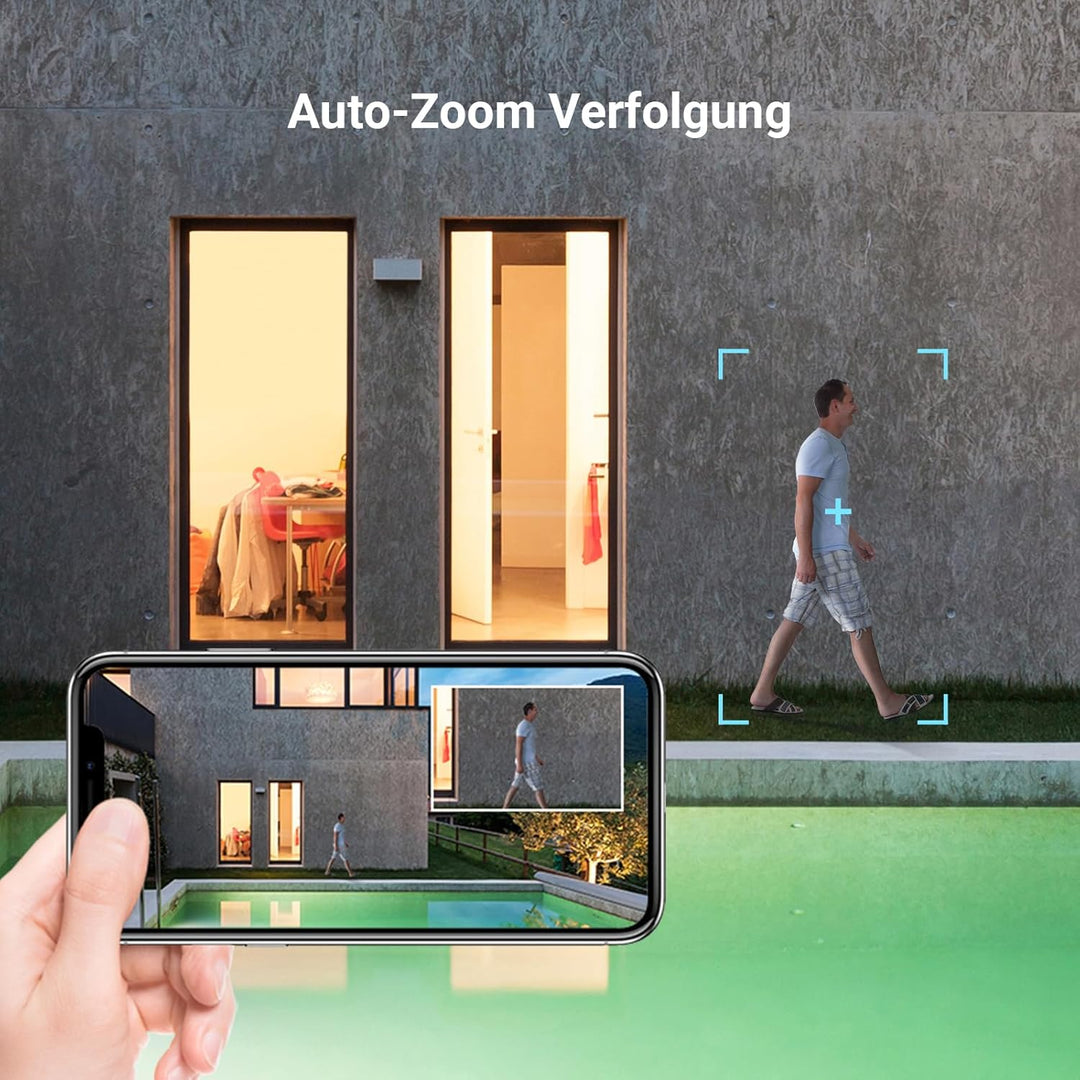 EZVIZ 4MP WLAN Überwachungskamera Aussen, 30m ColorX-Nachtsicht, 360° PTZ Überwachung Kamera Outdoor
