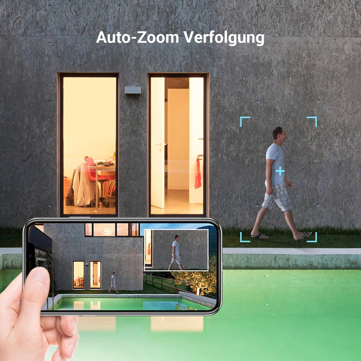 EZVIZ 4MP WLAN Überwachungskamera Aussen, 30m ColorX-Nachtsicht, 360° PTZ Überwachung Kamera Outdoor