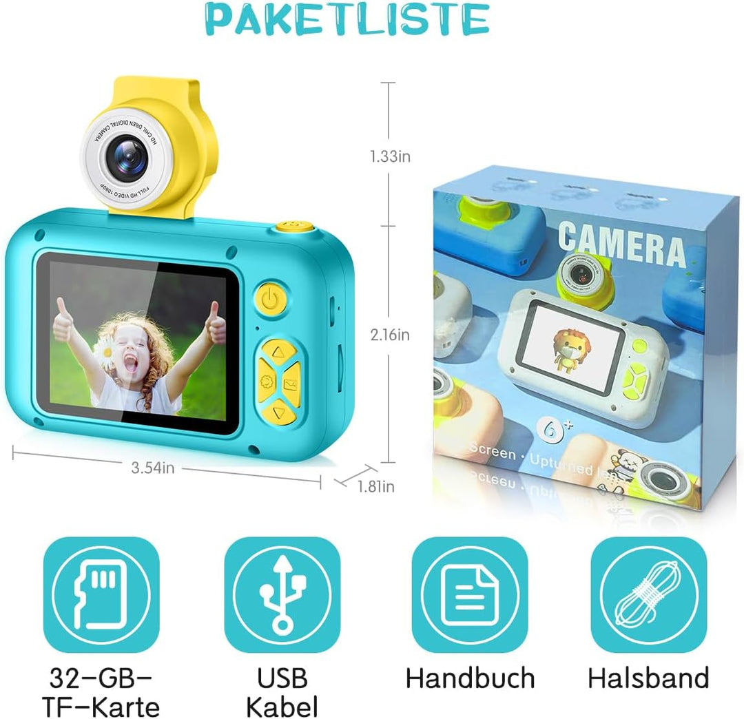 KinderKamera,ARNSSIEN Kinder Kamera,Selfie Kamera Kinder,Geschenk für3 4 5 6 7 8 9 10Jahre Mädchen u