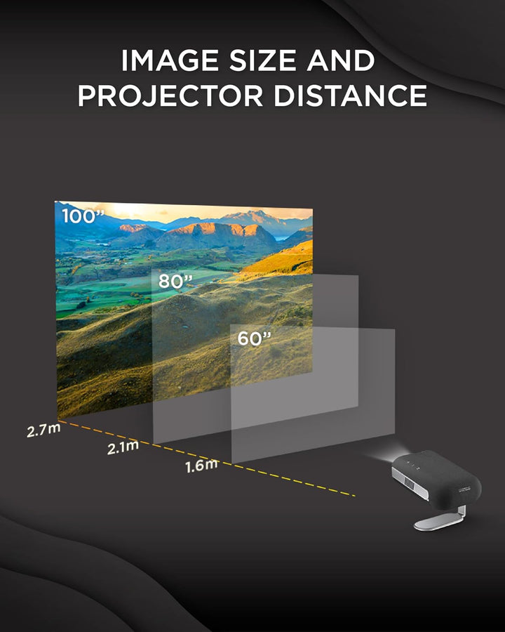 ViewSonic M1 Max Tragbarer Smart LED Beamer, Full HD 1080p, Google TV, 360° Projektion, 200 ANSI Lum