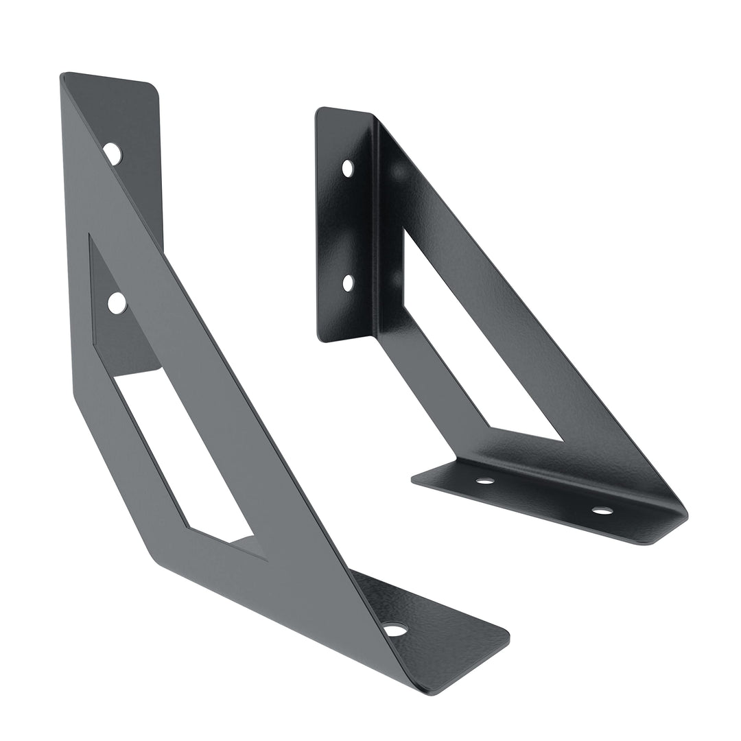 Sossai Regalträger 2er Set GSHR Truss 120x120 mm aus Stahl – Wandhalterung Regalwinkel für Regalbret