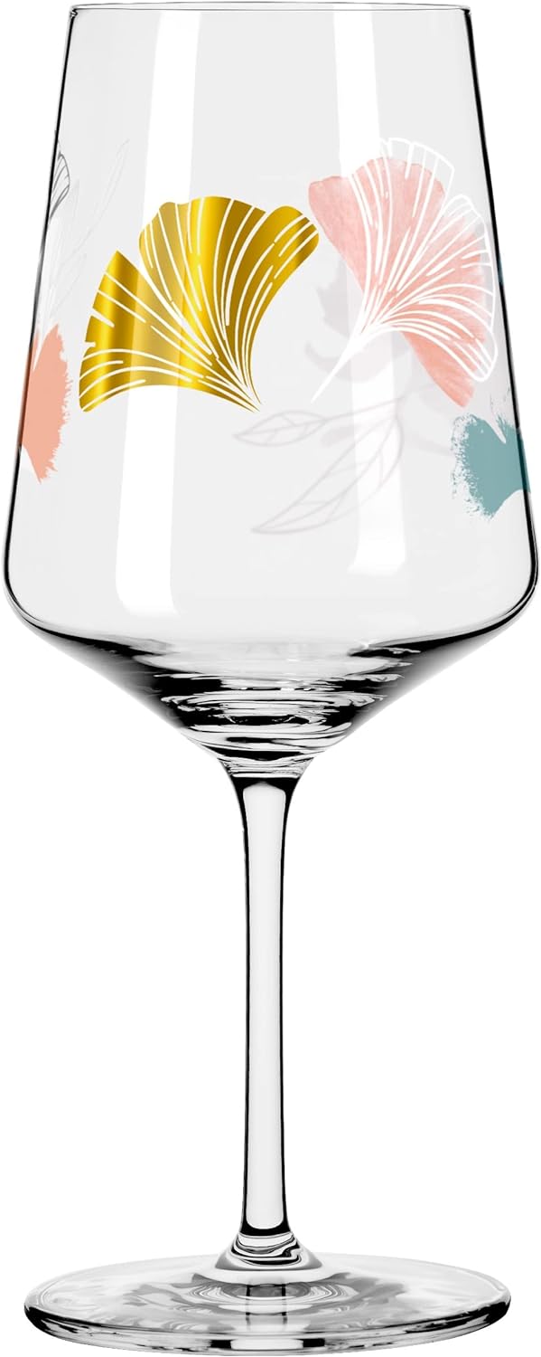 RITZENHOFF 2841018 Aperitif-Glas Sprizz 2er-Set 500 ml – Serie Sommerrausch Deluxe – mit Ginko-Motiv