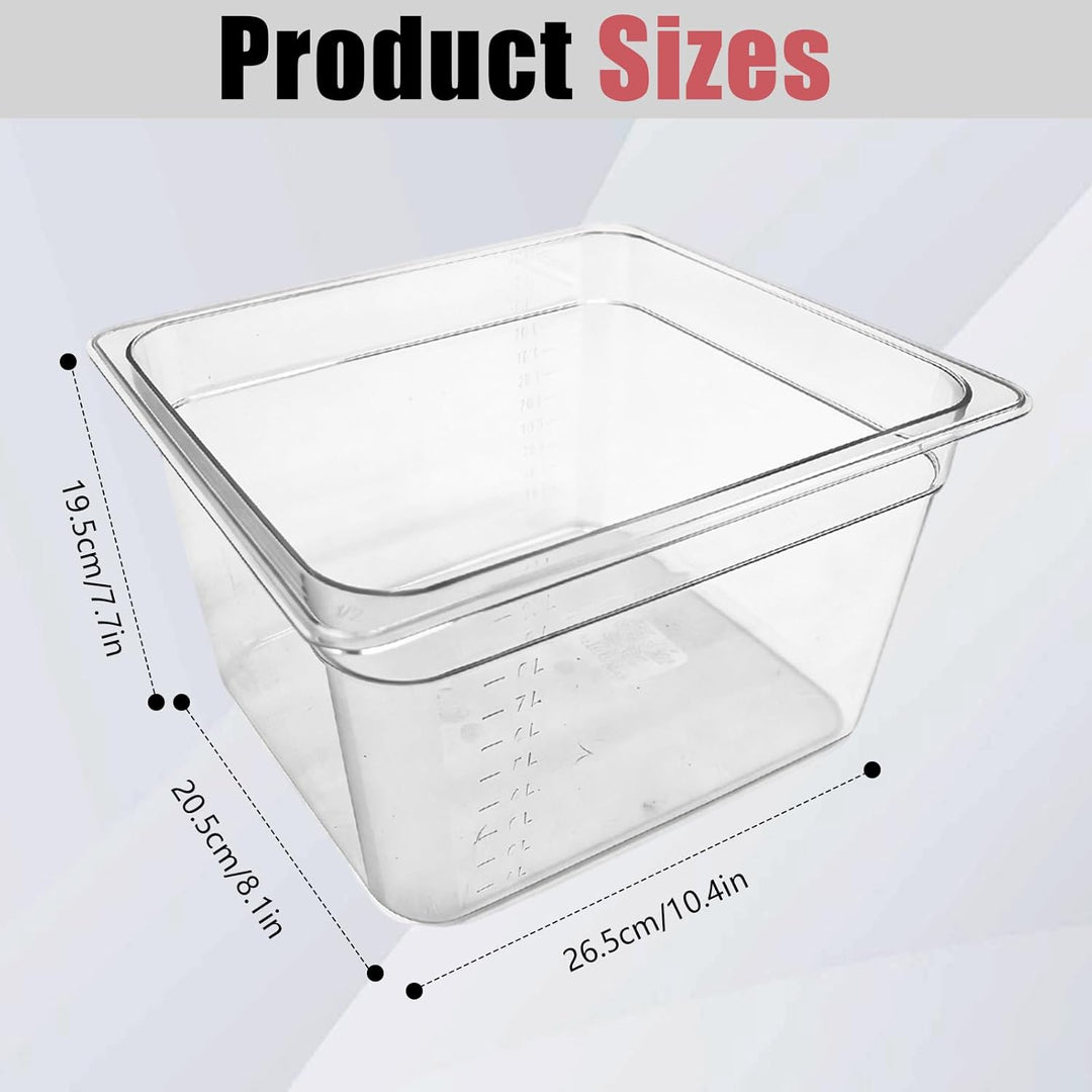 Sous Vide Behälter, 11L Upgrade mit Klappdeckel und Edelstahl-Rack 32,5×26,5×20 cm für Meisten Sous
