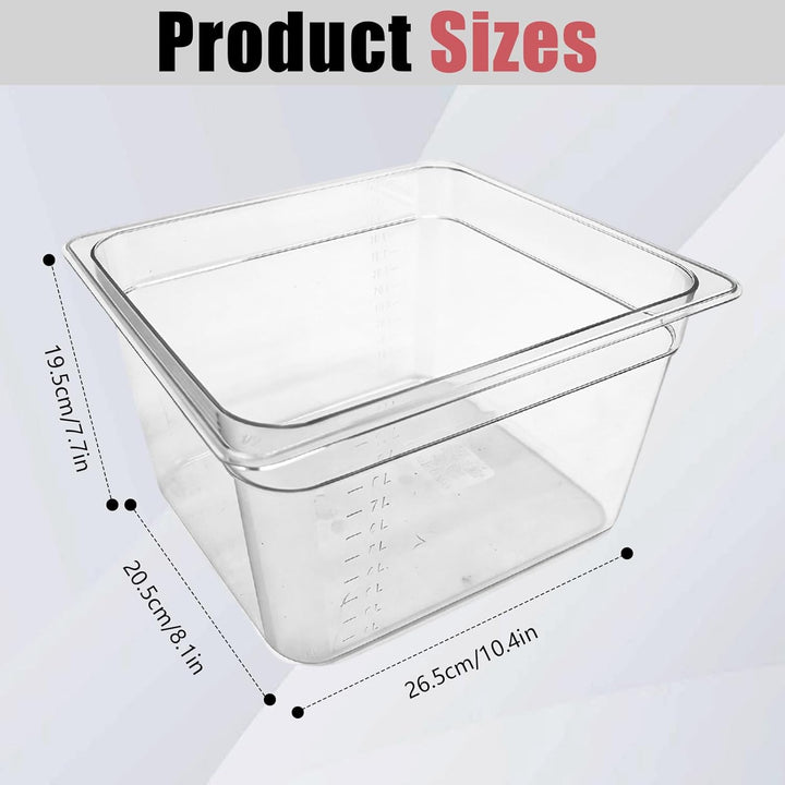 Sous Vide Behälter, 11L Upgrade mit Klappdeckel und Edelstahl-Rack 32,5×26,5×20 cm für Meisten Sous
