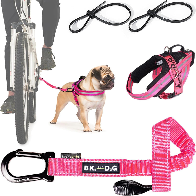 BIKE AND DOG - Hundeleine und Hundegeschirr für das Fahrrad, Geschirr mit 3 Ringen, Davon 2 seitlich