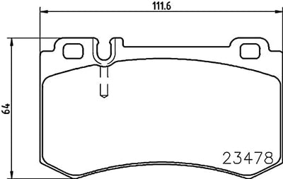 HELLA PAGID 8DB 355 014-941 Bremsbelagsatz - T1912 - Dicke/Stärke: 14.8mm - Bremssystem: Brembo - fü