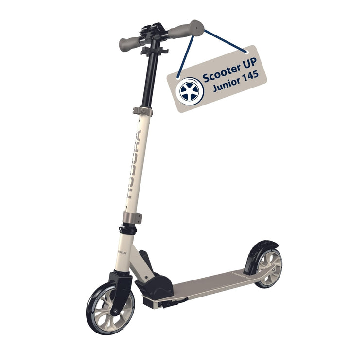 HUDORA Scooter Up 145 Junior - Hochwertiger & sicherer Kinder Roller ab 3 Jahre - Zusammenklappbarer