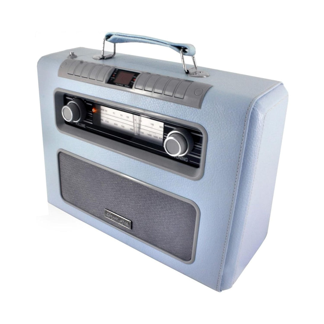 Soundmaster RCD1500HBL Koffer-Radio mit MP3-CD-Player/Kunstleder hellblau