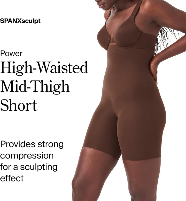 Spanx Damen Higher Power Short Waist Shapewear M Chestnut Brown, M Chestnut Brown