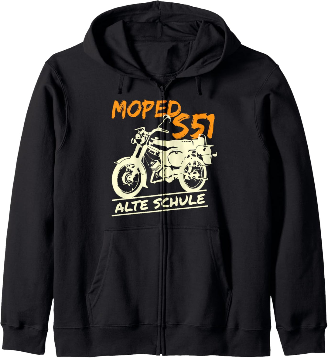 Alte Schule Simson S51 Fanartikel Moped Kapuzenjacke