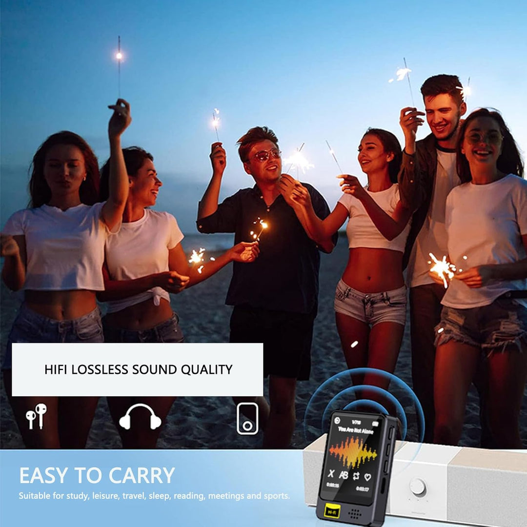 MP3-Player mit Bluetooth 5.0, HiFi-MP3-Spotify-Player mit Verlustfreiem Sound, 1,77-Zoll-Touchscreen