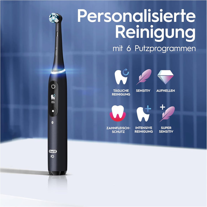 Oral-B iO Series 8 Plus Edition Elektrische Zahnbürste/Electric Toothbrush, Doppelpack PLUS 3 Aufste