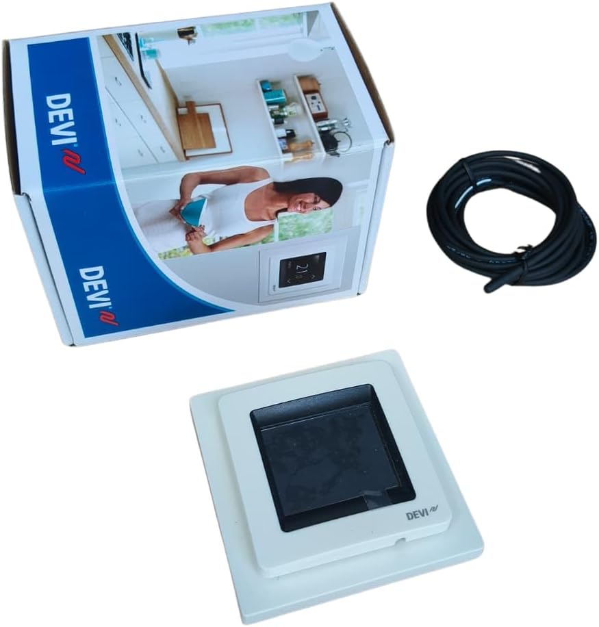 Devireg Touch Devi Thermostat für elektrische Fussbodenheizung Touchscreen Reinweiss 140F1064