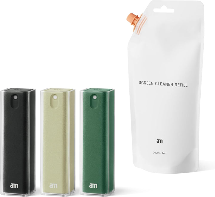 am Bildschirmreiniger Set 3er Pack 200 ml Nachfüllung - Screen Cleaner All-in-One Display Reiniger f