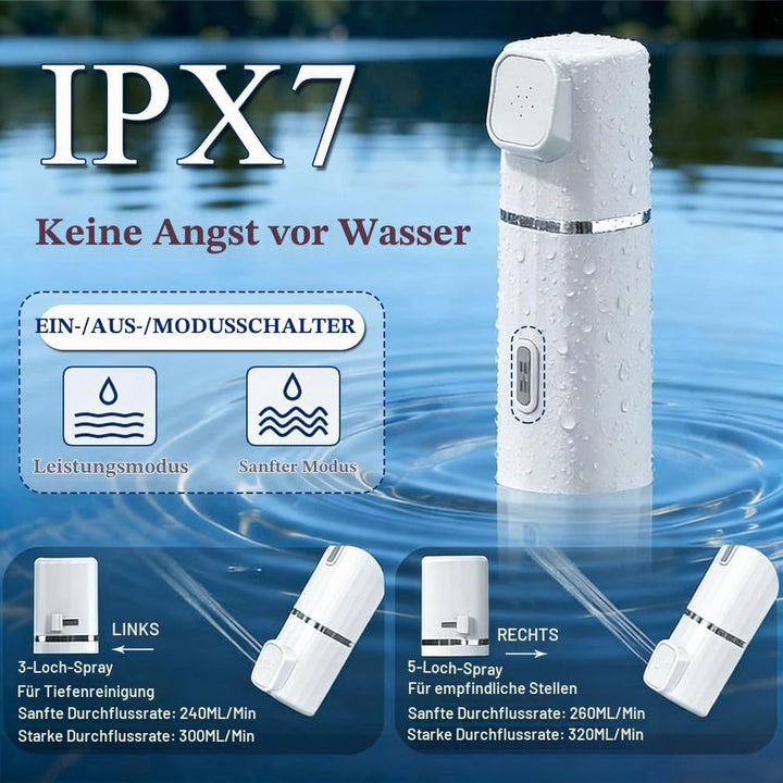 Elektrische Po Dusche,Portable Bidet Handbrause Mit 450Ml Peri Bottle,2 Druckmodi Tragbares Bidet Fü