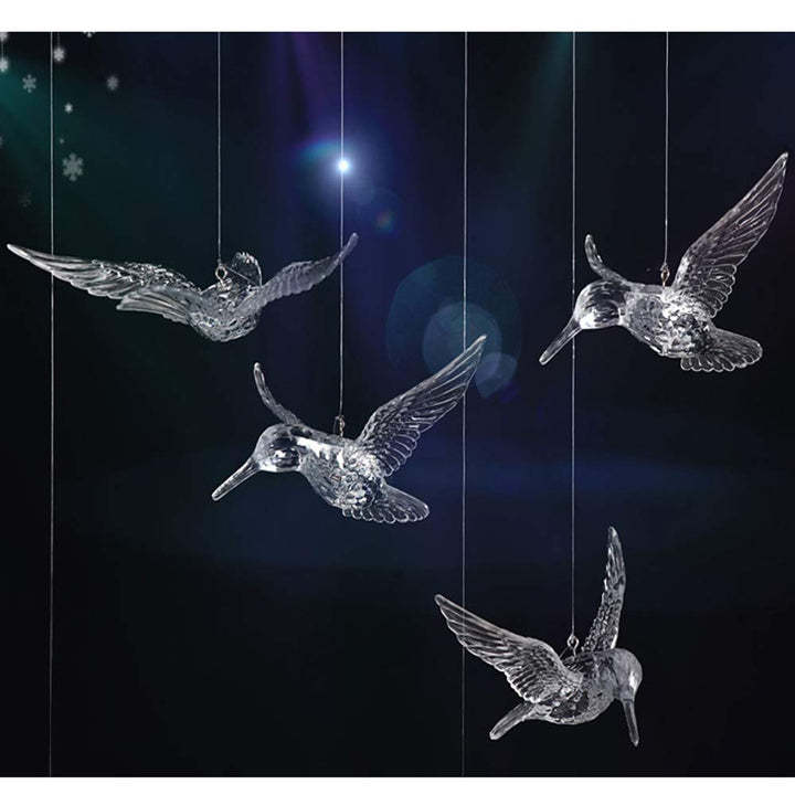 NUPTIO 50 Stück Vogel Dekorationen Glas Hängende Ornamente für Ostern Baum, Weihnachten und Saisonal