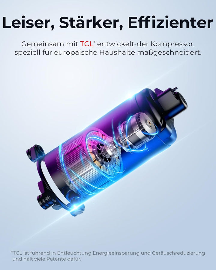 Woleix Luftentfeuchter elektrisch 30L, Entfeuchter elektrisch für Keller, Raumentfeuchter elektrisch