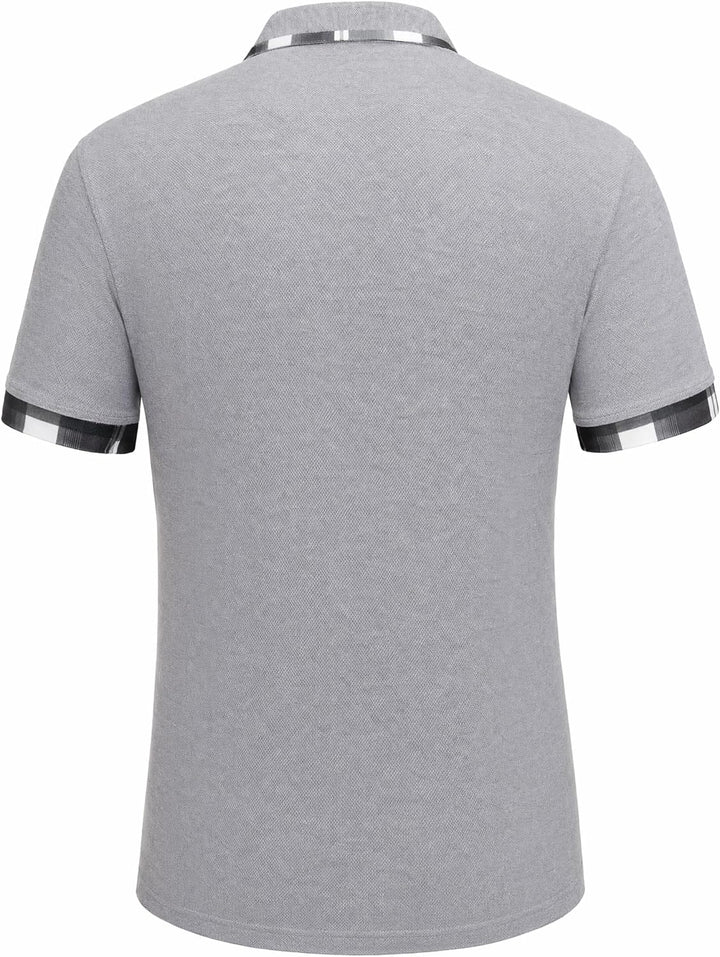 GLESTORE Poloshirt Herren Kurzarm Golf PoloHemd Männer Poloshirts Sommer Polo Hemden T Shirt XL Hell