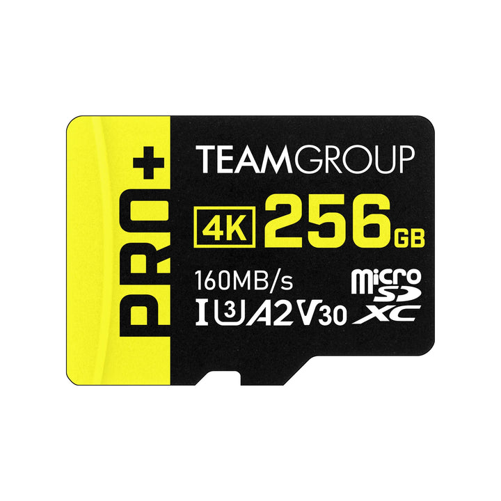 TEAMGROUP A2 Pro Plus Karte 256GB Micro SDXC UHS-I U3 A2 V30, Lesen/Schreiben bis zu 160/110 MB/s fü