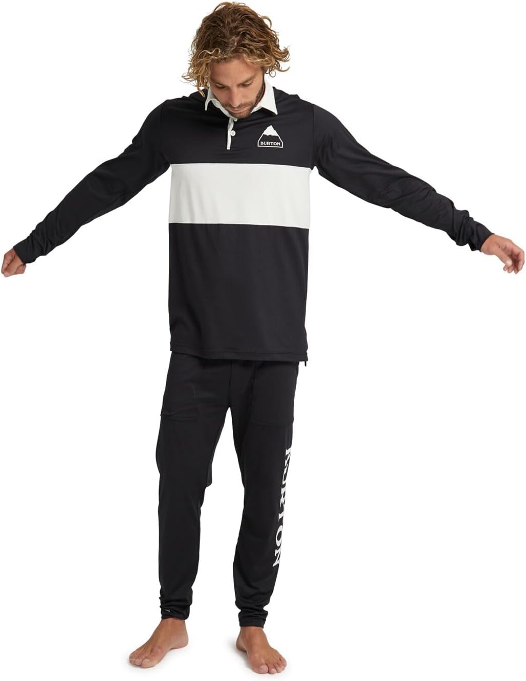 Burton Herren Midweight Rugby Thermo Unterhemd S True Black/Stout White, S True Black/Stout White