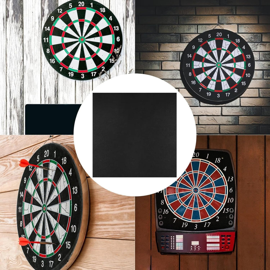Dartboard Wandschutz - Dartboard Zubehör | Robuste Schwarz Abnehmbare Matte Für Spielzimmer Garage K