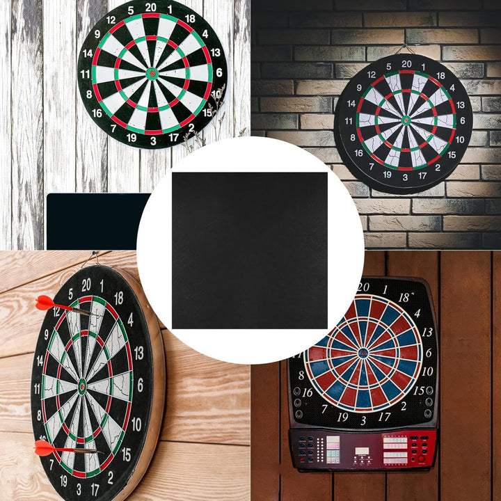 Dartboard Wandschutz - Dartboard Zubehör | Robuste Schwarz Abnehmbare Matte Für Spielzimmer Garage K