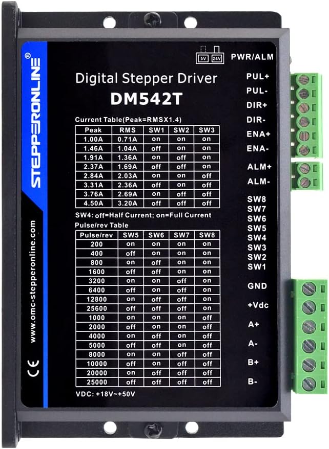 STEPPERONLINE 1 Achse Schrittmotor CNC Kit 3.0Nm(425oz.in) Nema 23 Schrittmotor &amp; Schrittmotor Treib