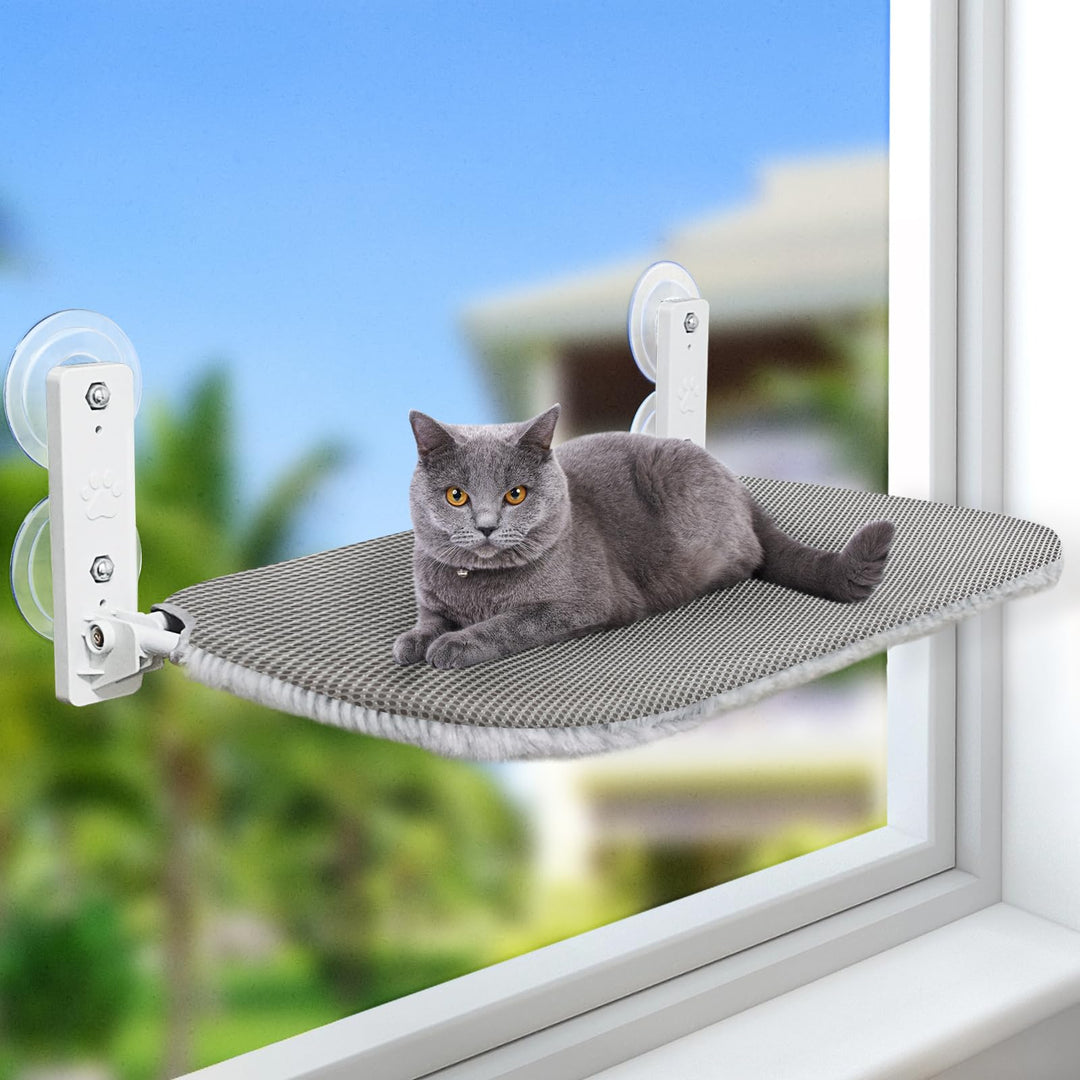 GUUSII HOME Katzen Hängematte Fensterliege Fenster Katzenbett Katzenhängematte Klappbar Fensterplätz