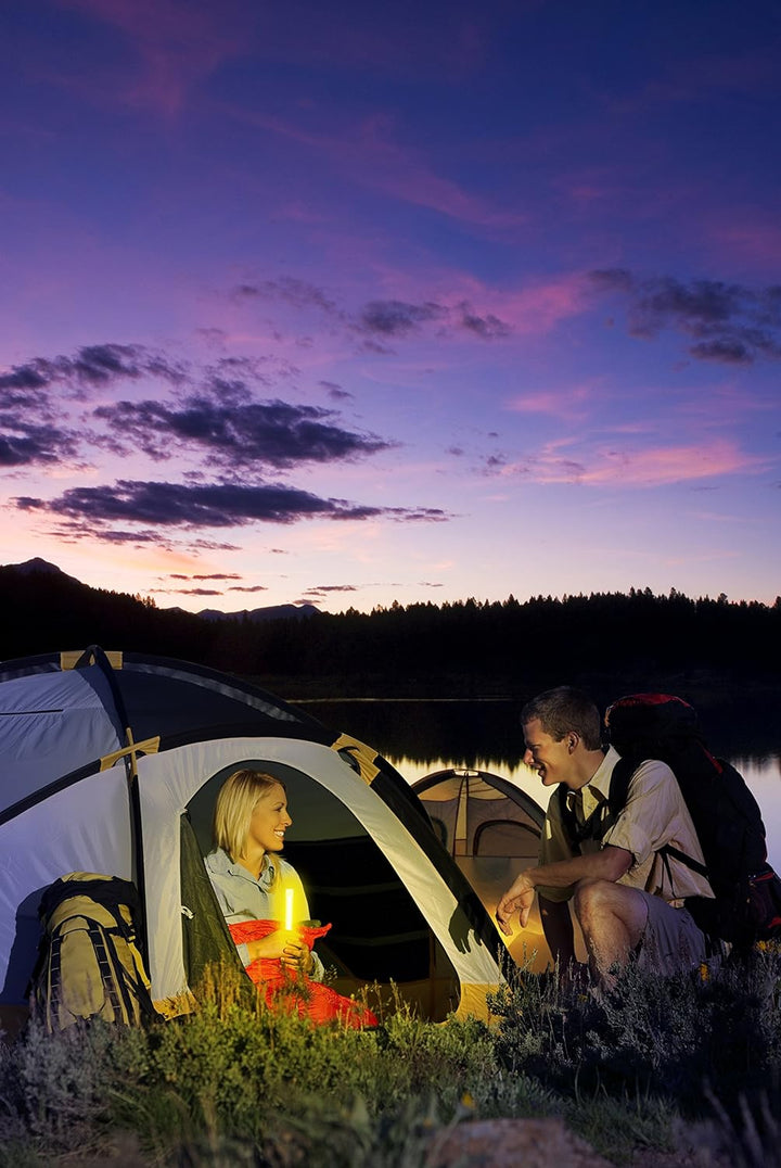 Cyalume SnapLight Knicklichter in Gelb (100-er Pack) - 15 cm Glow Sticks mit Haken am Ende - ultra h